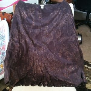 Chico's full length skirt with gold embellishments